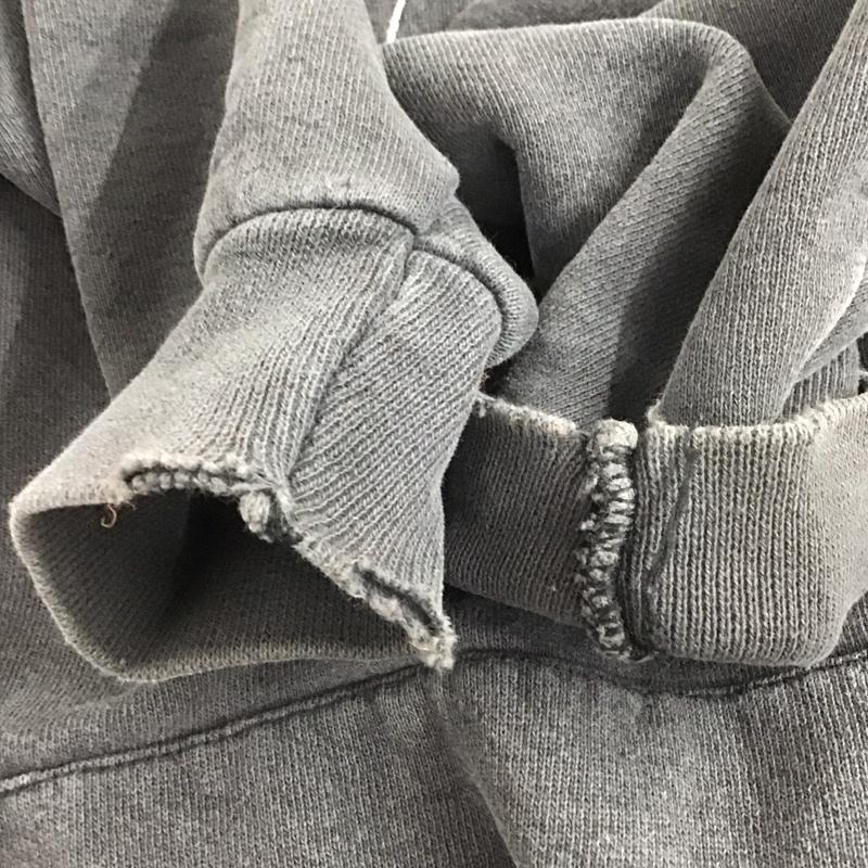 アディダス adidas パーカー 長袖 長袖パーカー プルオーバーパーカー スウェット 80s usa製 M ロゴ、文字 ダークグレー / ダークグレー /  メンズ USED 古着 中古 10148575