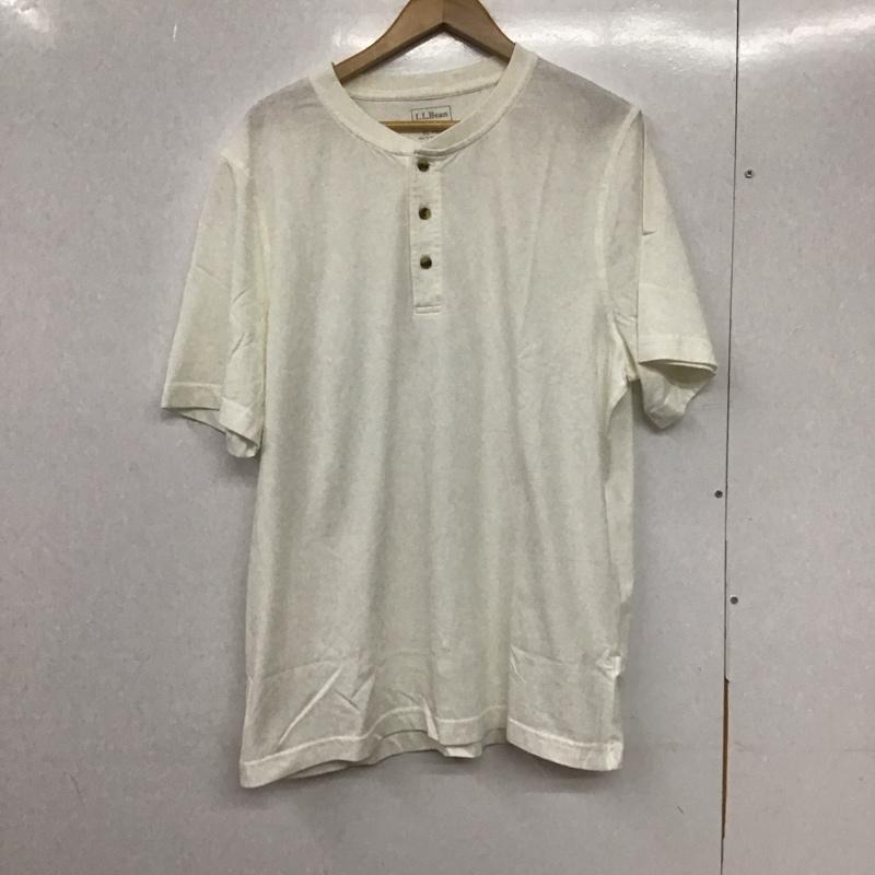 エルエルビーン L.L.Bean Tシャツ 半袖 半袖カットソー 無地Tシャツ ヘンリーネックカットソー XL 無地 白 / ホワイト /  メンズ USED 古着 中古 10132902