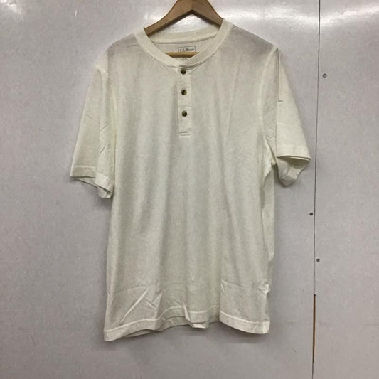 エルエルビーン L.L.Bean Tシャツ 半袖 半袖カットソー 無地Tシャツ ヘンリーネックカットソー XL 無地 白 / ホワイト /  メンズ USED 古着 中古 10132902