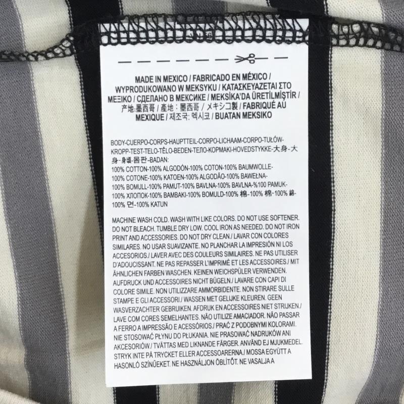 バンズ VANS Tシャツ 半袖 L ボーダー柄 灰 / グレー /  メンズ USED 古着 中古 10110706