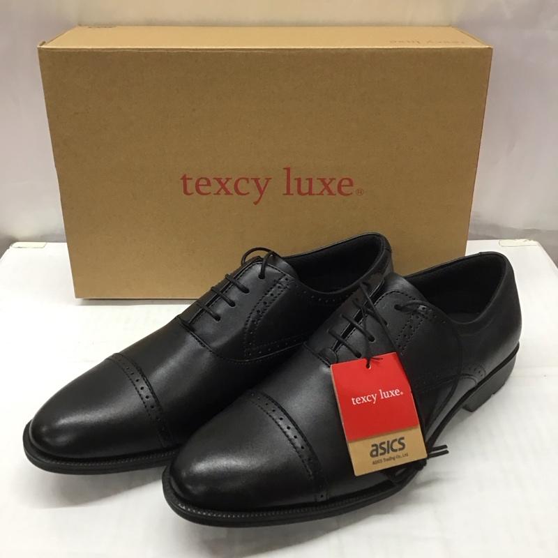 アシックス ASICS 革靴 革靴 TU-7774 texcy luxe ストレートチップ 箱有 26cm 26.0cm 無地 黒 / ブラック /  メンズ USED 古着 中古 10111757