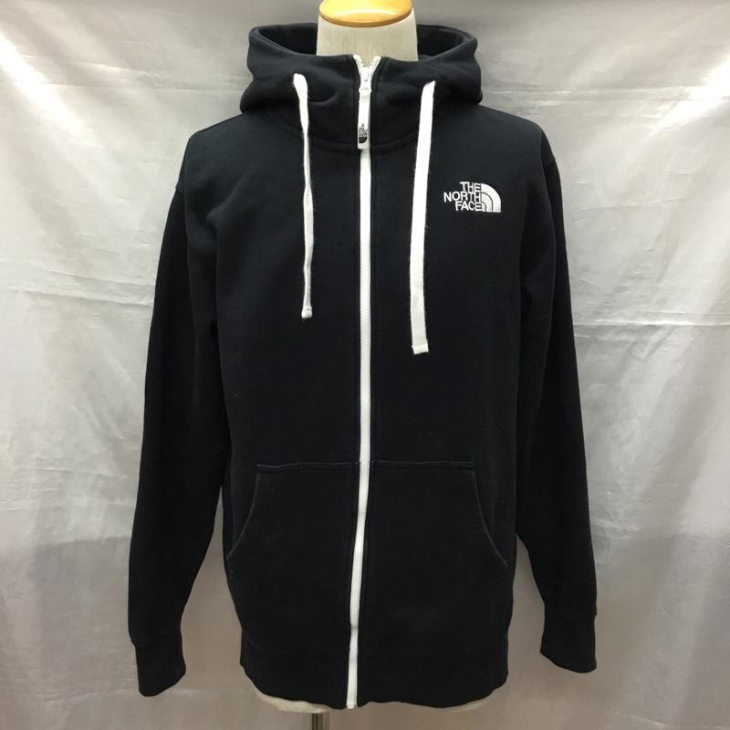 ザノースフェイス THE NORTH FACE パーカー 長袖 nt62130 REARVIEWFULLZIPHOODIE ジップアップパーカー L ロゴ、文字 黒 / ブラック /  メンズ USED 古着 中古 10121522