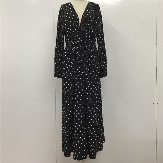 アーバンリサーチドアーズ URBAN RESEARCH DOORS ワンピース ロングスカート DR84-26E401 ドットカシュクールガウンワンピース ドット 黒 / ブラック /  レディース USED 古着 中古 10110920