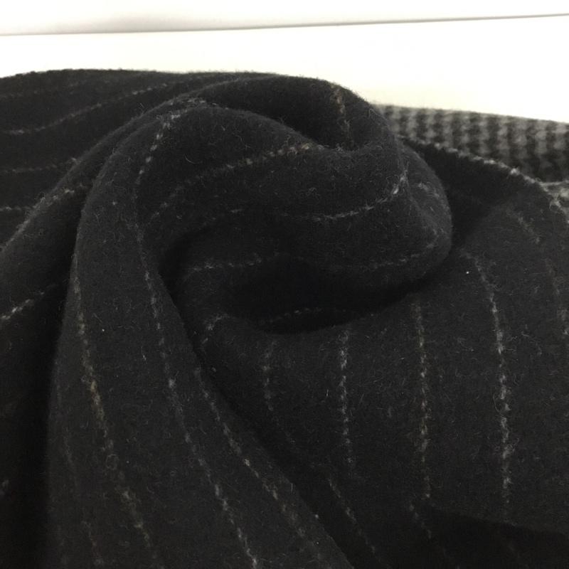 ポールスミス Paul Smith マフラー マフラー ウール カシミヤ フリンジ  黒 / ブラック / X 灰 / グレー /  メンズ USED 古着 中古 10147441