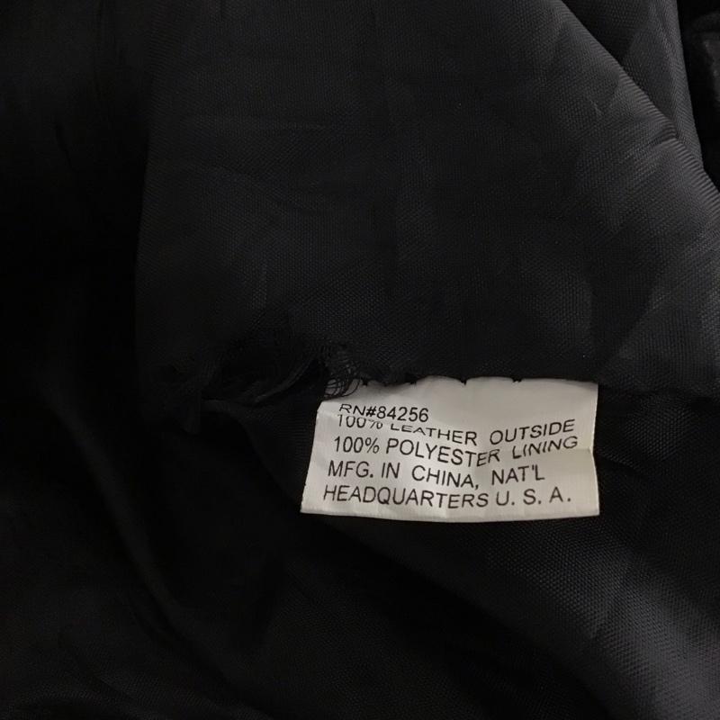 古着 USED ジャケット、上着 ジャケット、ブレザー レザージャケット ジップアップジャケット アウター XXL 無地 黒 / ブラック /  メンズ USED 古着 中古 10132078
