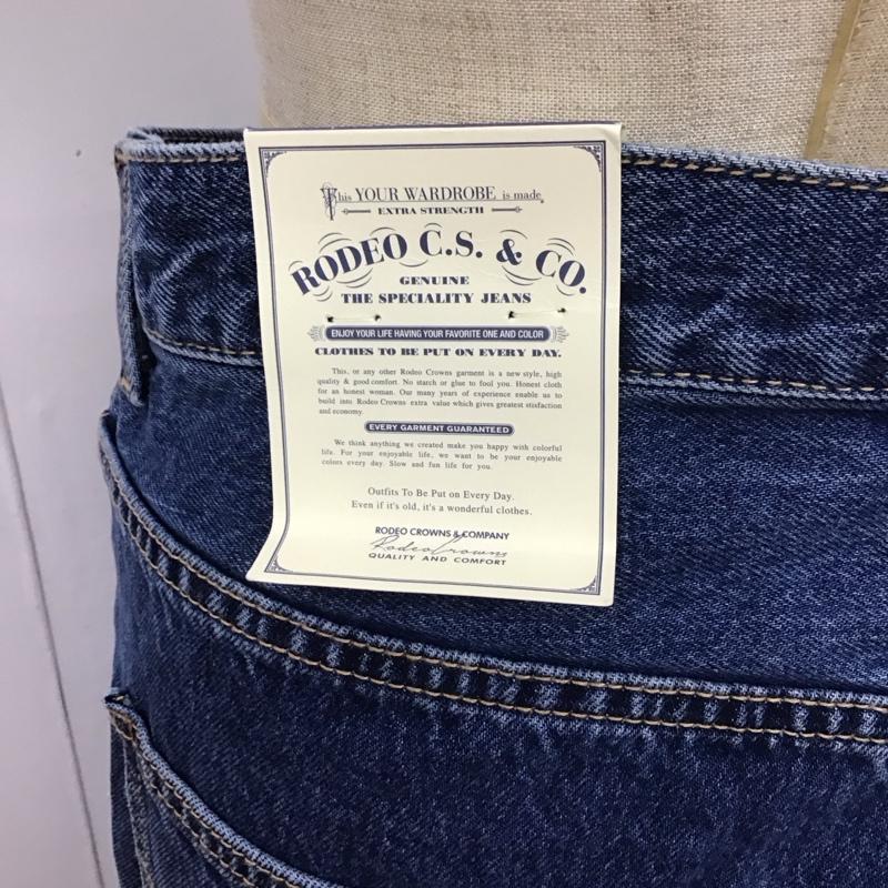 ロデオクラウンズ Rodeo Crowns パンツ デニム、ジーンズ 420DSM11-0090 ラップワイドパンツ タグ付き M ダメージ加工 青 / ブルー /  レディース USED 古着 中古 10113001