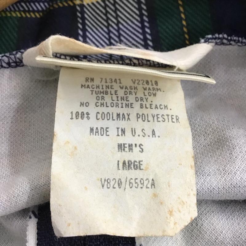 エルエルビーン L.L.Bean カットソー 半袖 半袖カットソー ジップアップネック プルオーバー 90s L チェック マルチカラー / マルチカラー /  メンズ USED 古着 中古 10141265