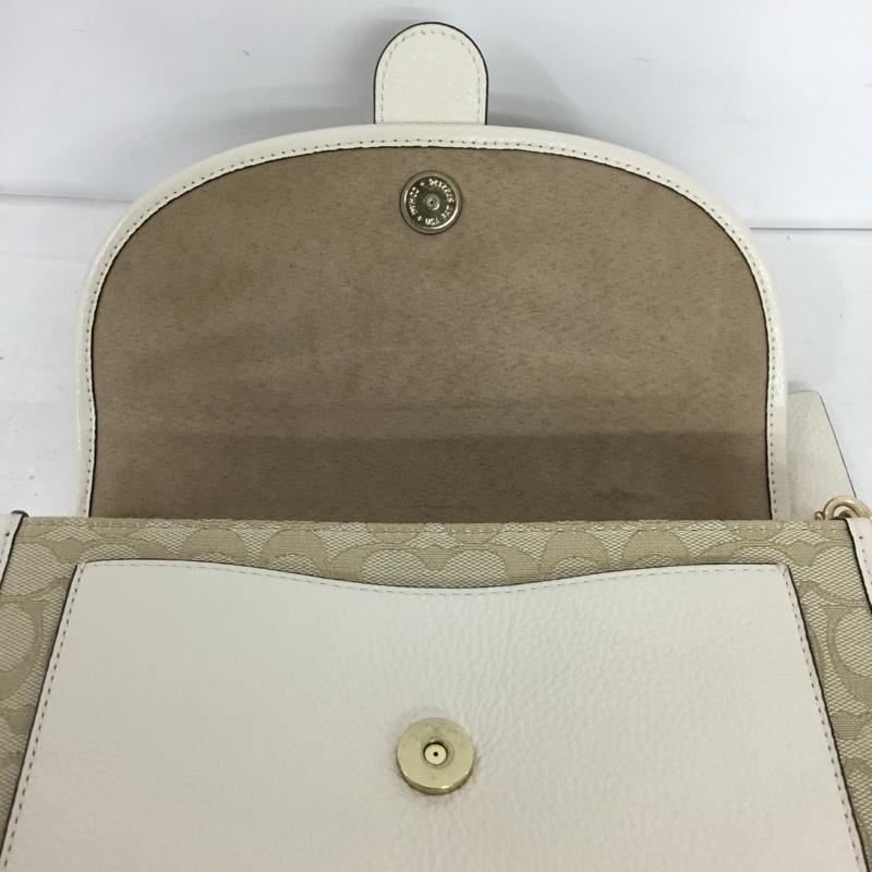 コーチ COACH ショルダーバッグ ショルダーバッグ C8307 ロニー クロスボディ シグネチャー ジャカード ロゴ、文字 ベージュ / ベージュ /  レディース USED 古着 中古 10149477