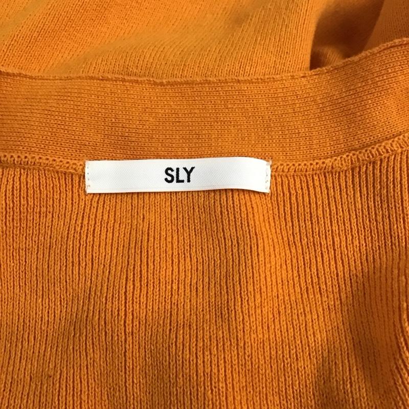 スライ SLY カーディガン 長袖 030dsa70-4240 SIDEBUTTONSLITLONGカーディガン 長袖カーディガン FREE 無地 橙 / オレンジ /  レディース USED 古着 中古 10113717