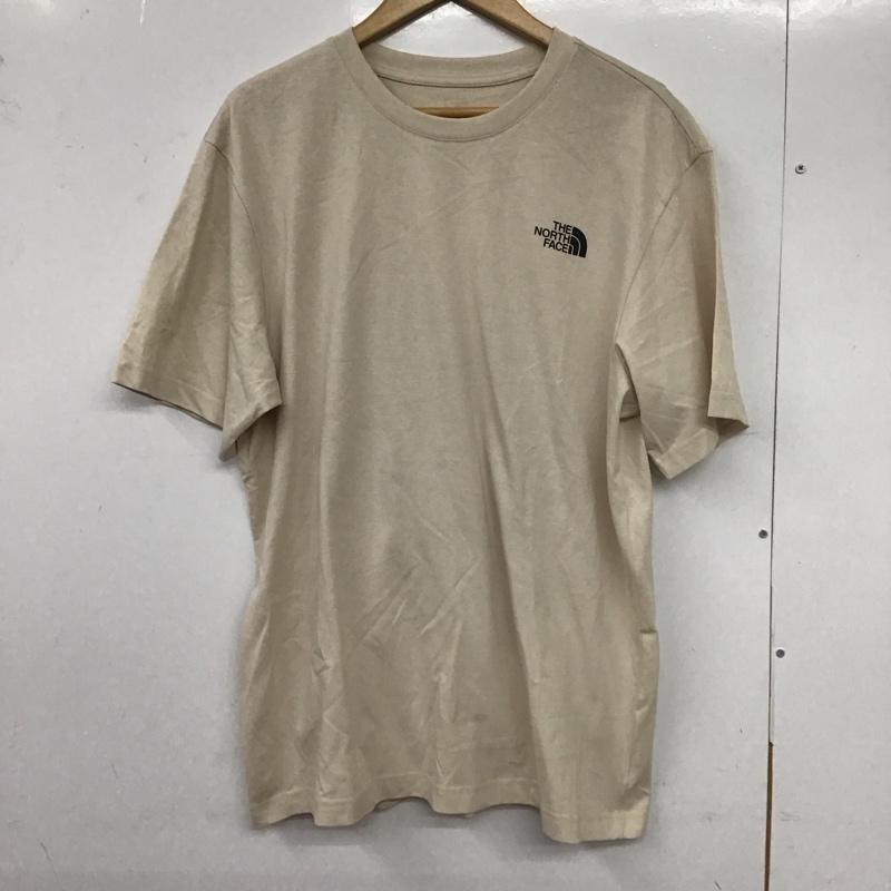ザノースフェイス THE NORTH FACE Tシャツ 半袖 半袖カットソー プリントTシャツ クルーネックカットソー XL ロゴ、文字 ベージュ / ベージュ /  メンズ USED 古着 中古 10128663