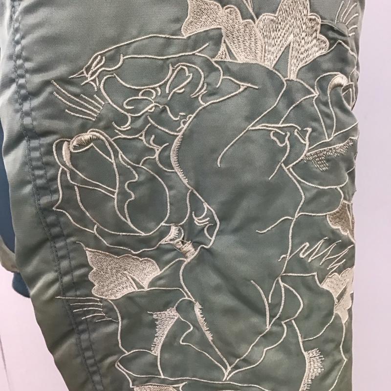 エドハーディー Ed Hardy ジャケット、上着 ジャンパー、ブルゾン XL 刺繍 水色 / ライトブルー /  メンズ USED 古着 中古 10123477