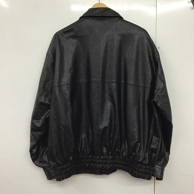 フリークスストア FREAK S STORE ジャケット、上着 ジャケット、ブレザー ジップアップジャケット アウター フェイクレザージャケット L 無地 黒 / ブラック /  メンズ USED 古着 中古 10140993