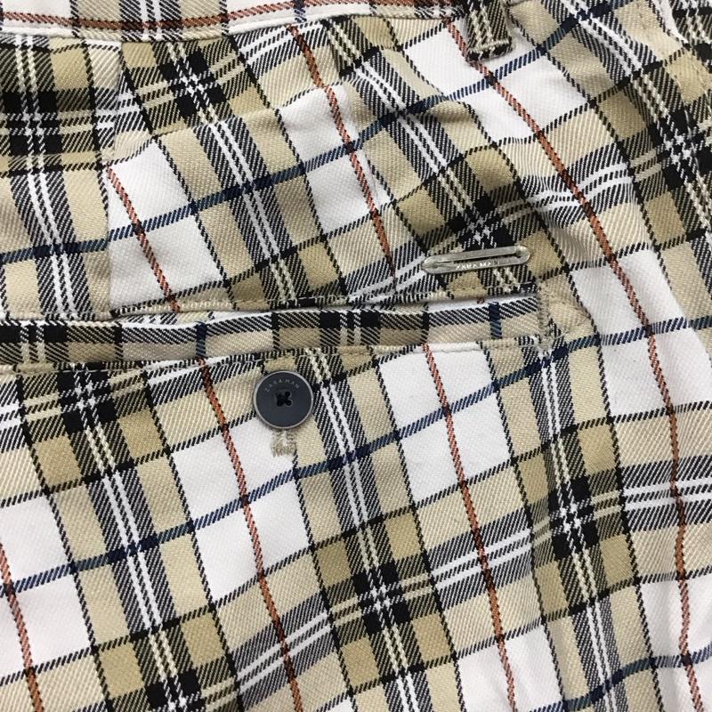ザラ ZARA パンツ スラックス 5899 402 251 チェック 白 / ホワイト / X ベージュ / ベージュ / X 黒 / ブラック /  メンズ USED 古着 中古 10113674