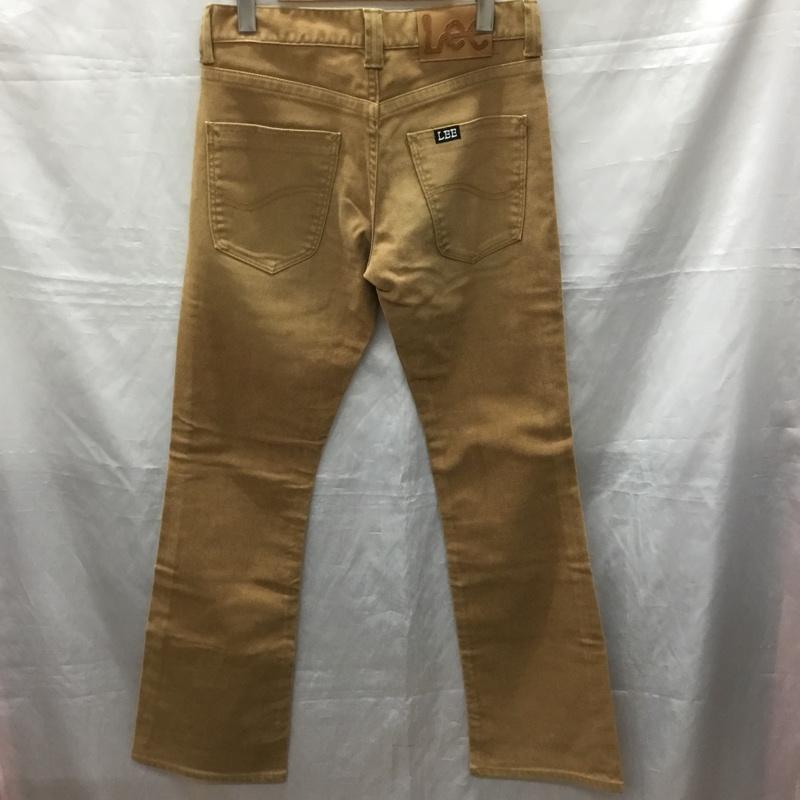 リー Lee パンツ デニム、ジーンズ カジュアルパンツ スリムパンツ ストレートパンツ ストレッチパンツ 30インチ ロゴ、文字 ベージュ / ベージュ /  メンズ USED 古着 中古 10119405