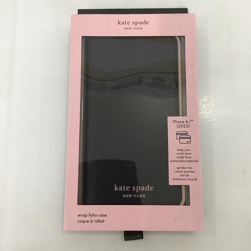 ケイトスペード Kate Spade ファッション小物 ファッション小物 KSIPH-256-BPLVM iPhone14Plus iPhoneケース 手帳型 無地 黒 / ブラック /  レディース USED 古着 中古 10122803