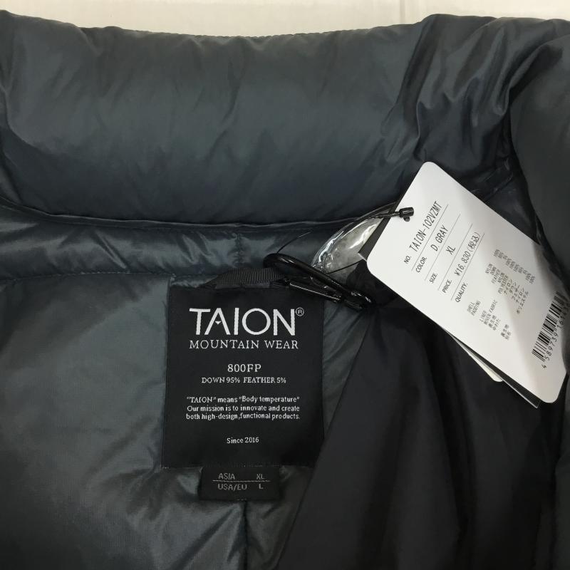 タイオン TAION ジャケット、上着 ダウンジャケット TAION-102VZMT マウンテン パッカブル ボリュームダウンジャケット XL 無地 ダークグレー / ダークグレー /  メンズ USED 古着 中古 10140261