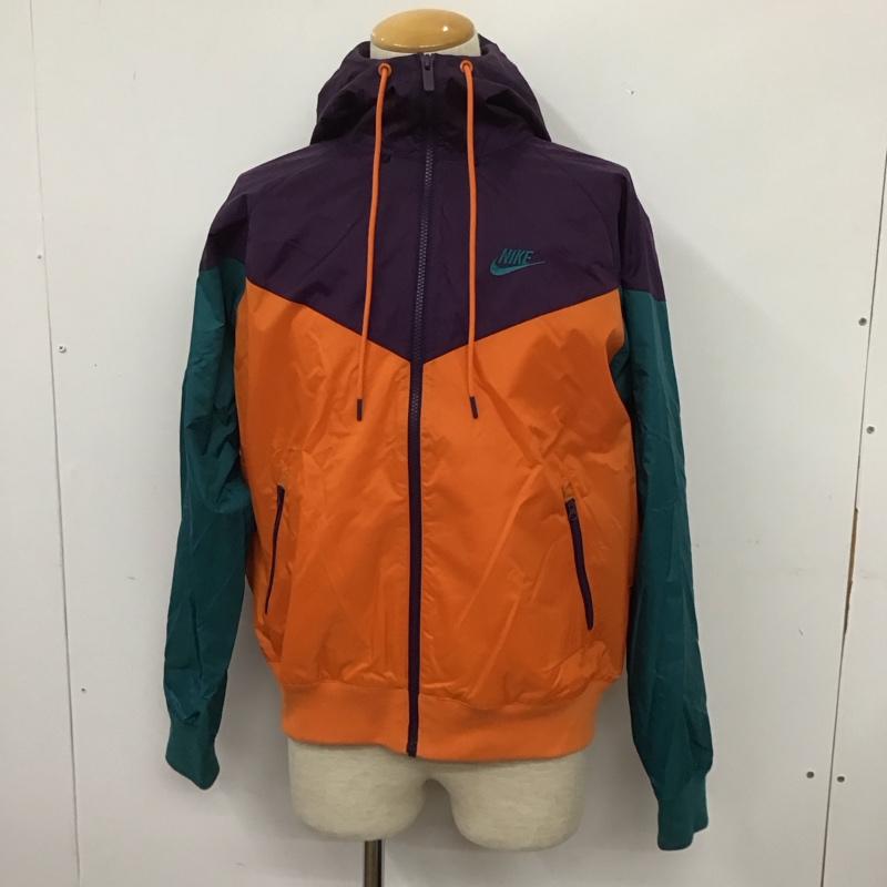 ナイキ NIKE ジャケット、上着 ジャケット、ブレザー AR2192-847 ウィンドランナー フード ジャケット ナイロン M ロゴ、文字 橙 / オレンジ / X 紫 / パープル / X 緑 / グリーン /  メンズ USED 古着 中古 10108918