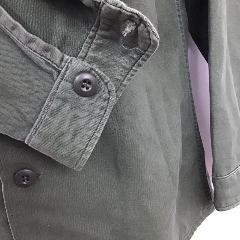 古着 USED シャツ、ブラウス 長袖 ミリタリーシャツ ロゴ、文字 カーキ / カーキ /  メンズ USED 古着 中古 10123402