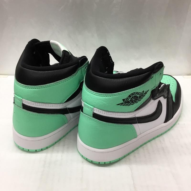 ナイキ NIKE スニーカー スニーカー DZ5485 130 AIR JORDAN 1 RETRO HIGH OG 27cm 箱有 27.0cm ロゴ、文字 白 / ホワイト / X 黒 / ブラック / X 薄緑 / ライトグリーン /  メンズ USED 古着 中古 10112844