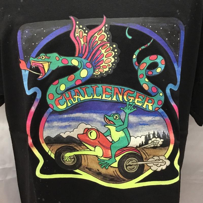チャレンジャー CHALLENGER Tシャツ 半袖 CLG-TS 020-031 BANDANA FROG TEE YUKINARI UCHIYAMA 内山幸也 L プリント 黒 / ブラック /  メンズ USED 古着 中古 10109680