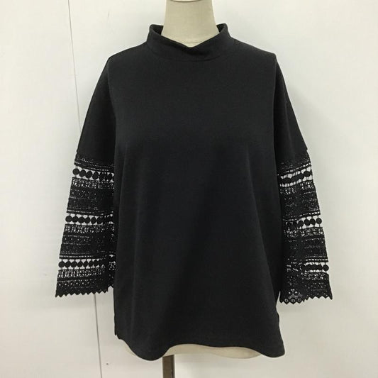 ジーナシス JEANASIS カットソー 長袖 js062272tb 袖レースプルオーバー 半袖カットソー 七分袖カットソー FREE 無地 紺 / ネイビー /  レディース USED 古着 中古 10105956