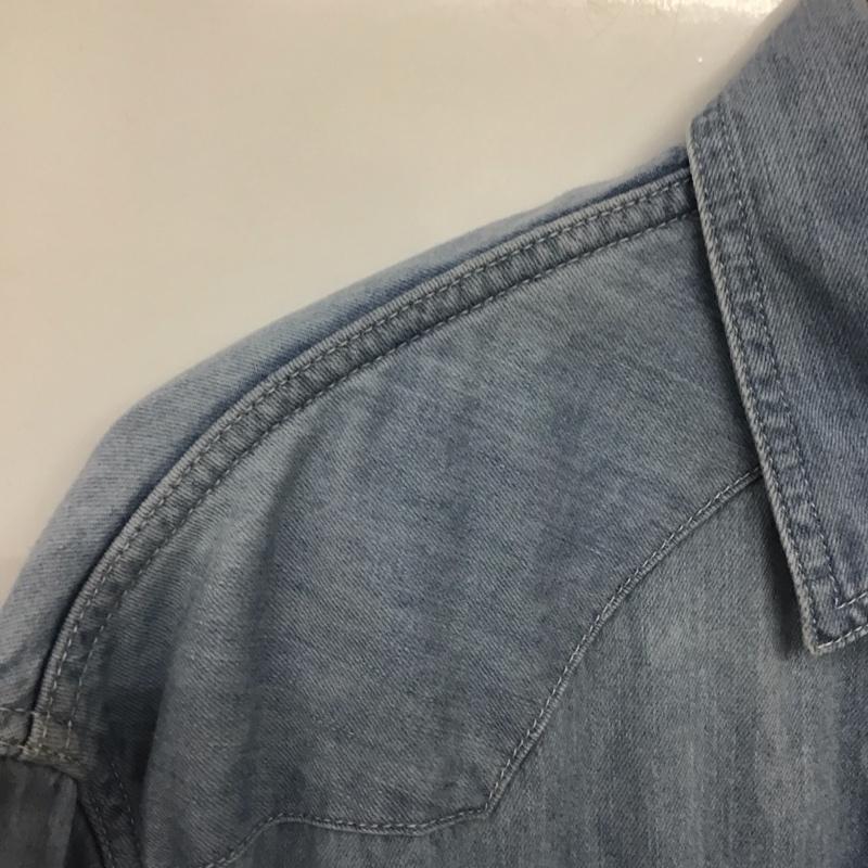 カルナ KALNA シャツ、ブラウス 長袖 1A15002 ルーズシルエットデニムシャツ 0 無地 水色 / ライトブルー /  レディース USED 古着 中古 10143509