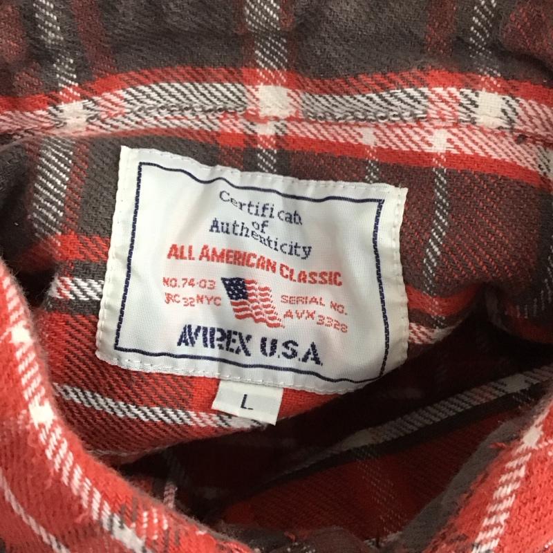 アヴィレックス AVIREX U.S.A. シャツ、ブラウス 長袖 長袖 L チェック マルチカラー / マルチカラー /  メンズ USED 古着 中古 10106535