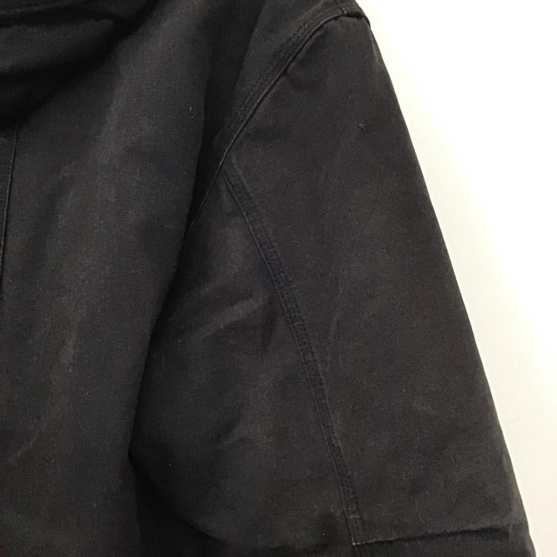 カーハート Carhartt ジャケット、上着 ジャンパー、ブルゾン ジップアップジャケット アウター 古着 フード付き XXL ロゴ、文字 黒 / ブラック /  メンズ USED 古着 中古 10130497