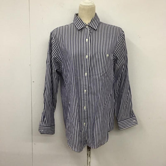 エルエルビーン L.L.Bean シャツ、ブラウス 長袖 長袖シャツ ストライプシャツ カラーシャツ 70s 8 ストライプ 白 / ホワイト / X 青 / ブルー /  レディース USED 古着 中古 10125271