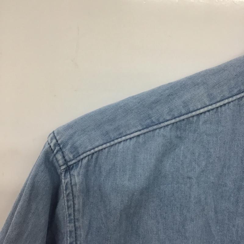 リー Lee ワンピース ロングスカート 半袖シャツワンピース ロングワンピース 前開シャツワンピース FREE ロゴ、文字 インディゴ / インディゴ /  レディース USED 古着 中古 10147103