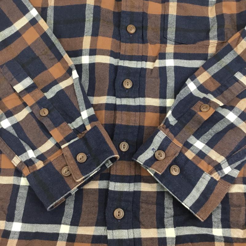 パタゴニア patagonia シャツ、ブラウス 長袖 S チェック 茶 / ブラウン /  メンズ USED 古着 中古 10135943