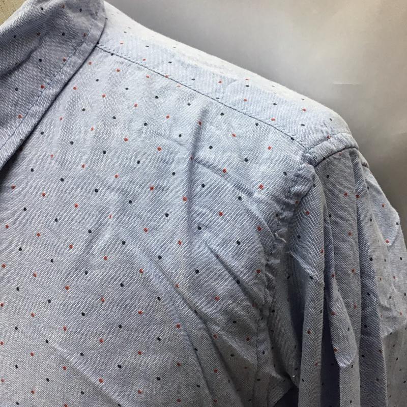 グローバルワーク GLOBAL WORK シャツ、ブラウス 長袖 長袖シャツ カラーシャツ ポケットシャツ 長袖カットソー ドットシャツ M ドット インディゴ / インディゴ /  メンズ USED 古着 中古 10116870