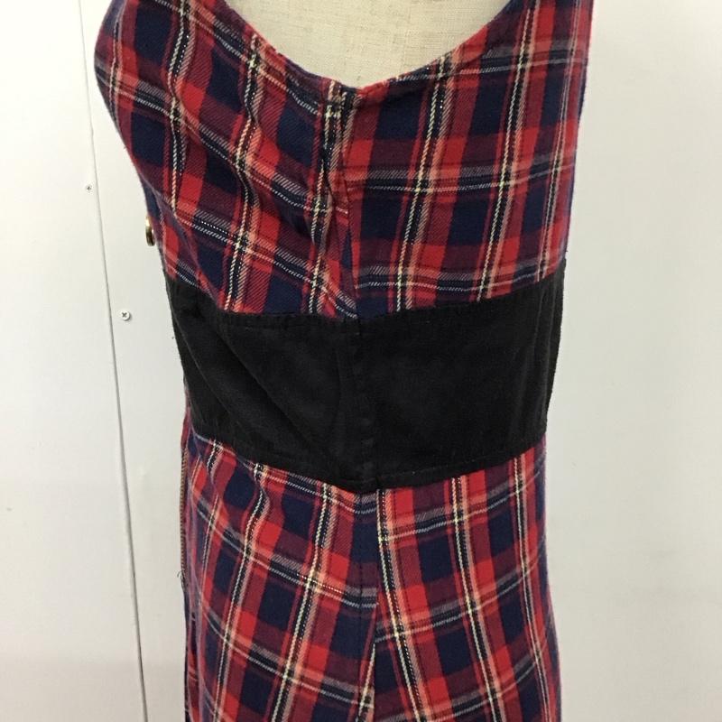 トミー ジーンズ TOMMY JEANS ワンピース ミニスカート 224-913204-720 Uネック ノースリーブ フリル M チェック マルチカラー / マルチカラー /  レディース USED 古着 中古 10115473