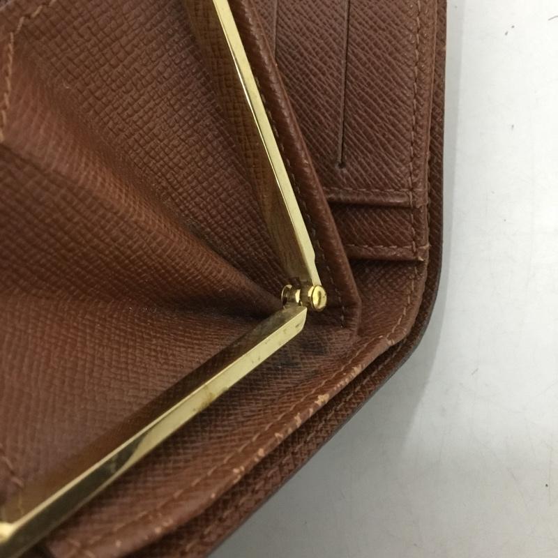 ルイヴィトン LOUIS VUITTON 財布 二つ折り モノグラム ポルトフォイユ ヴィエノワ がま口 箱有 総柄 茶 / ブラウン /  レディース USED 古着 中古 10149866