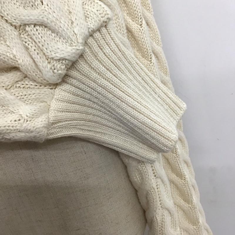 ザラ ZARA ニット、セーター 長袖 M 無地 オフホワイト / オフホワイト /  レディース USED 古着 中古 10120345