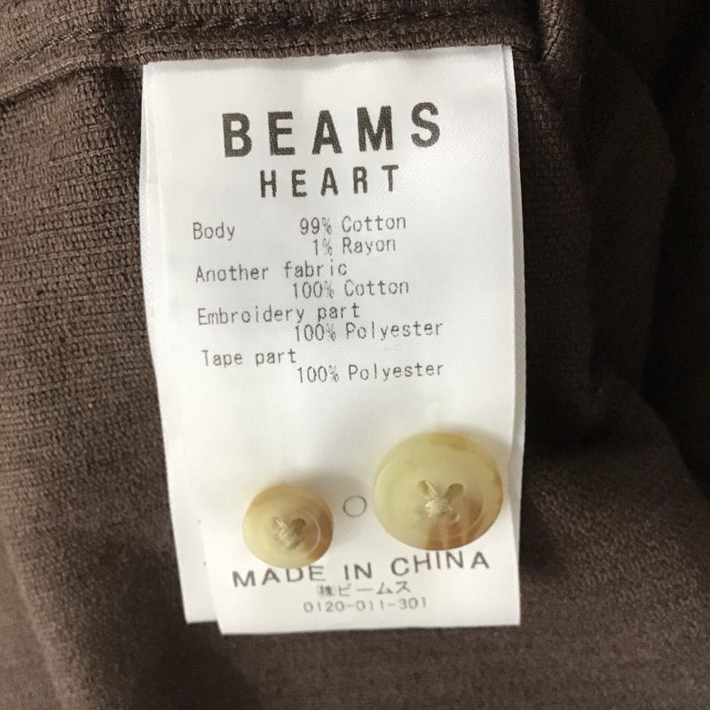 ビームス ハート BEAMS HEART シャツ、ブラウス 長袖 長袖シャツ カラーシャツ 長袖カットソー コーデュロイシャツ kangol M ロゴ、文字 茶 / ブラウン /  メンズ USED 古着 中古 10116523