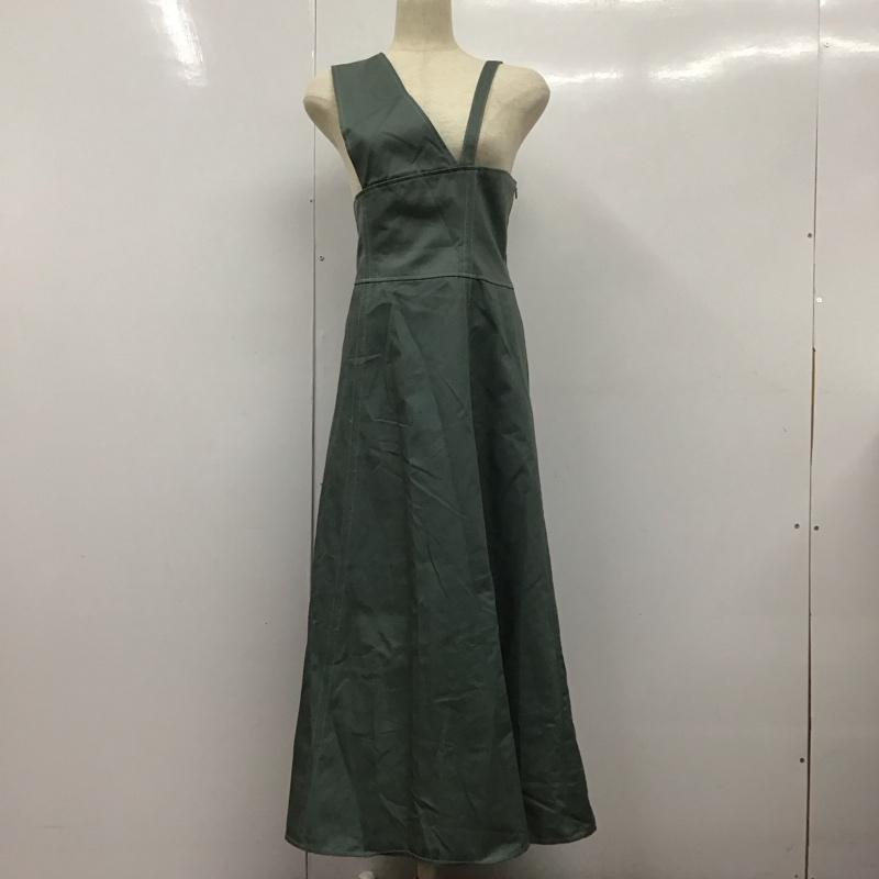 ムルーア MURUA ワンピース ロングスカート 012140302101-01 アシンメトリーパターンロングワンピース タグ付き L 無地 薄緑 / ライトグリーン /  レディース USED 古着 中古 10130427