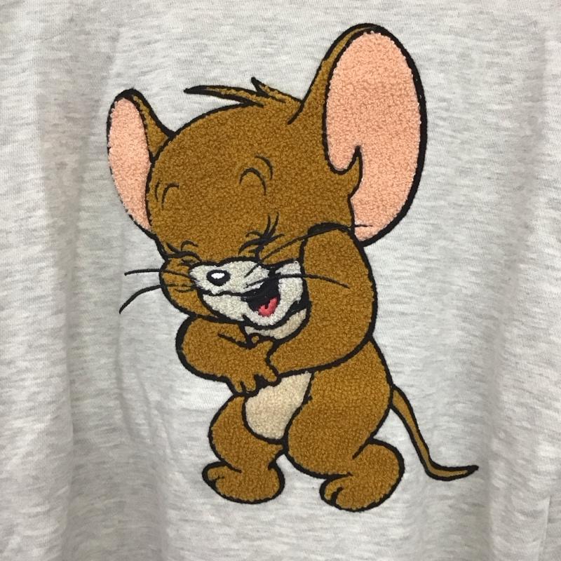 デザインティーシャツストアグラニフ Designtshirtsstoregraniph トレーナー 長袖 長袖トレーナー スウェット クルーネック プルオーバー L ロゴ、文字 灰 / グレー /  メンズ USED 古着 中古 10141790