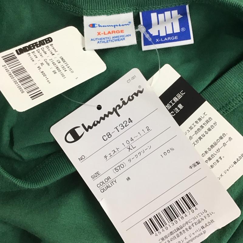 チャンピオン Champion Tシャツ 半袖 C8-T324 UNDEFEATED タグ付き XL ロゴ、文字 緑 / グリーン /  メンズ USED 古着 中古 10122985
