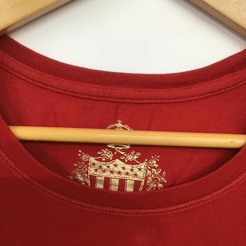 ポロジーンズカンパニー POLO JEANS COMPANY Tシャツ 半袖 RALPH LAUREN KT-WJ-KW-2128 刺繍 スパンコール M ロゴ、文字 赤 / レッド /  レディース USED 古着 中古 10133556