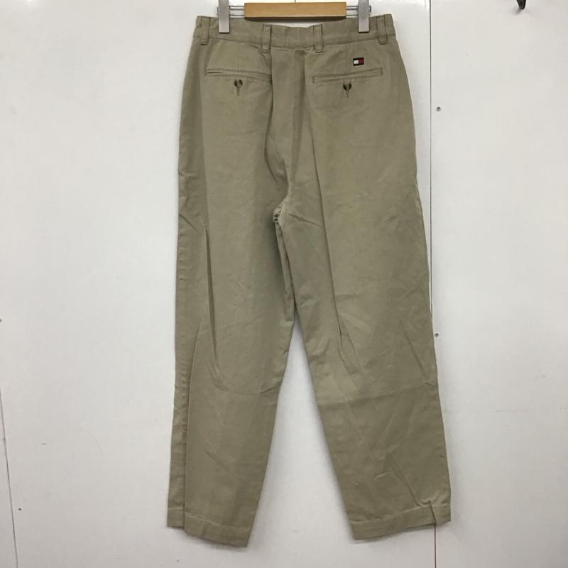 トミーヒルフィガー TOMMY HILFIGER パンツ チノパン チノパン ワイドパンツ カジュアルパンツ 32インチ ロゴ、文字 ベージュ / ベージュ /  メンズ USED 古着 中古 10140976