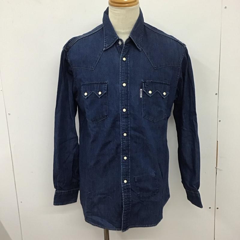 ブルーブルー BLUE BLUE シャツ、ブラウス 長袖 長袖シャツ デニムシャツ カラーシャツ 4 無地 インディゴ / インディゴ /  メンズ USED 古着 中古 10124916