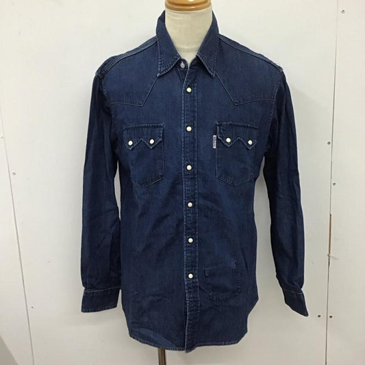 ブルーブルー BLUE BLUE シャツ、ブラウス 長袖 長袖シャツ デニムシャツ カラーシャツ 4 無地 インディゴ / インディゴ /  メンズ USED 古着 中古 10124916