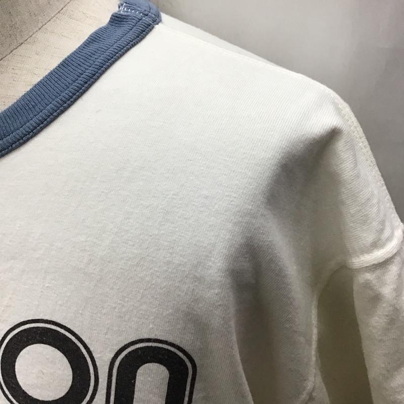 トイズマッコイ TOYS McCOY Tシャツ 半袖 リンガーT JOHNSON MOTORS XXL ロゴ、文字 白 / ホワイト / X 青 / ブルー /  メンズ USED 古着 中古 10118032