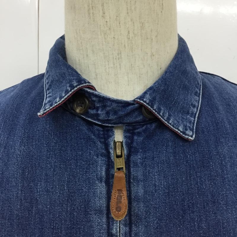 ポロバイラルフローレン Polo by RALPH LAUREN ジャケット、上着 ジャンパー、ブルゾン ジップアップジャケット ジャンパー デニムジャケット カジュアルジャケット アウター M ロゴ、文字 インディゴ / インディゴ /  メンズ USED 古着 中古 10110007