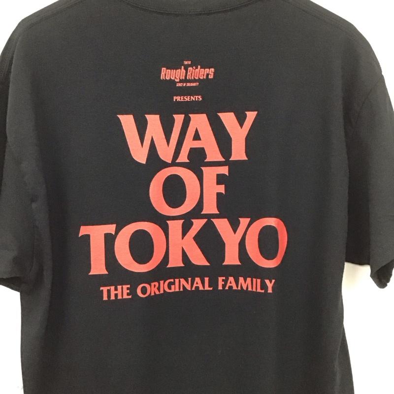 ラッツ RATS Tシャツ 半袖 半袖カットソー プリントTシャツ クルーネックカットソー L プリント 黒 / ブラック /  メンズ USED 古着 中古 10131228