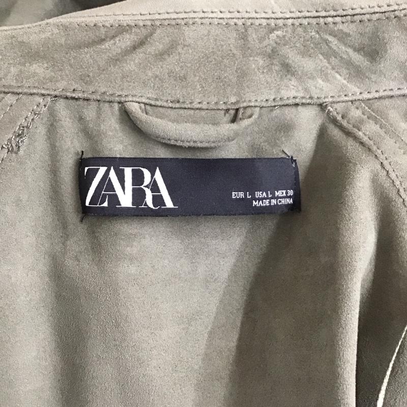ザラ ZARA ジャケット、上着 ジャケット、ブレザー ロングジャケット アウター ロングコート L 無地 カーキ / カーキ /  レディース USED 古着 中古 10125989