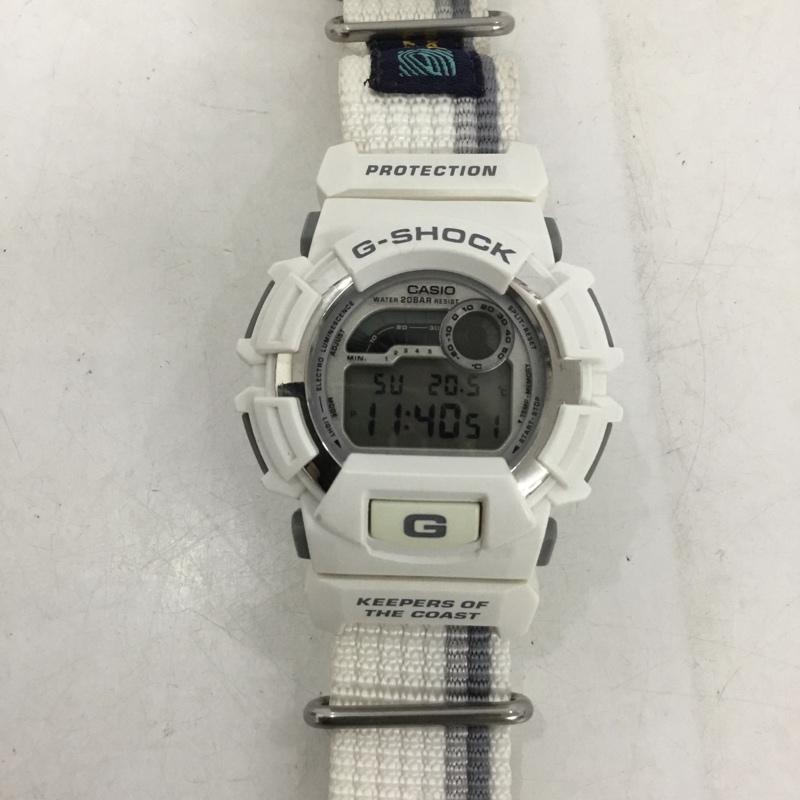 ジーショック G-SHOCK 腕時計 デジタル DW-8500 Surfrider Foundation ロゴ、文字 白 / ホワイト / X 灰 / グレー /  メンズ USED 古着 中古 10140616