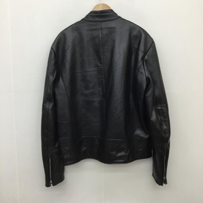 リプレイ REPLAY ジャケット、上着 レザージャケット M8368.000.84834 ラムレザー　シングルバイカージャケット XL ロゴ、文字 黒 / ブラック /  メンズ USED 古着 中古 10120962