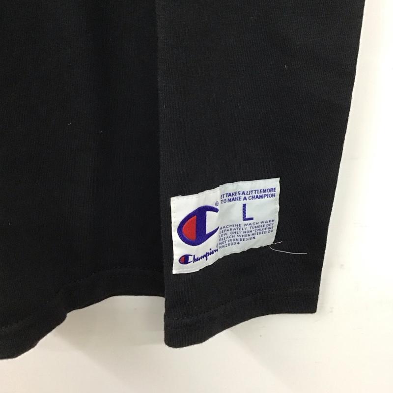 チャンピオン Champion タンクトップ タンクトップ タンクトップ ノースリーブカットソー クルーネック L ロゴ、文字 黒 / ブラック /  メンズ USED 古着 中古 10149938